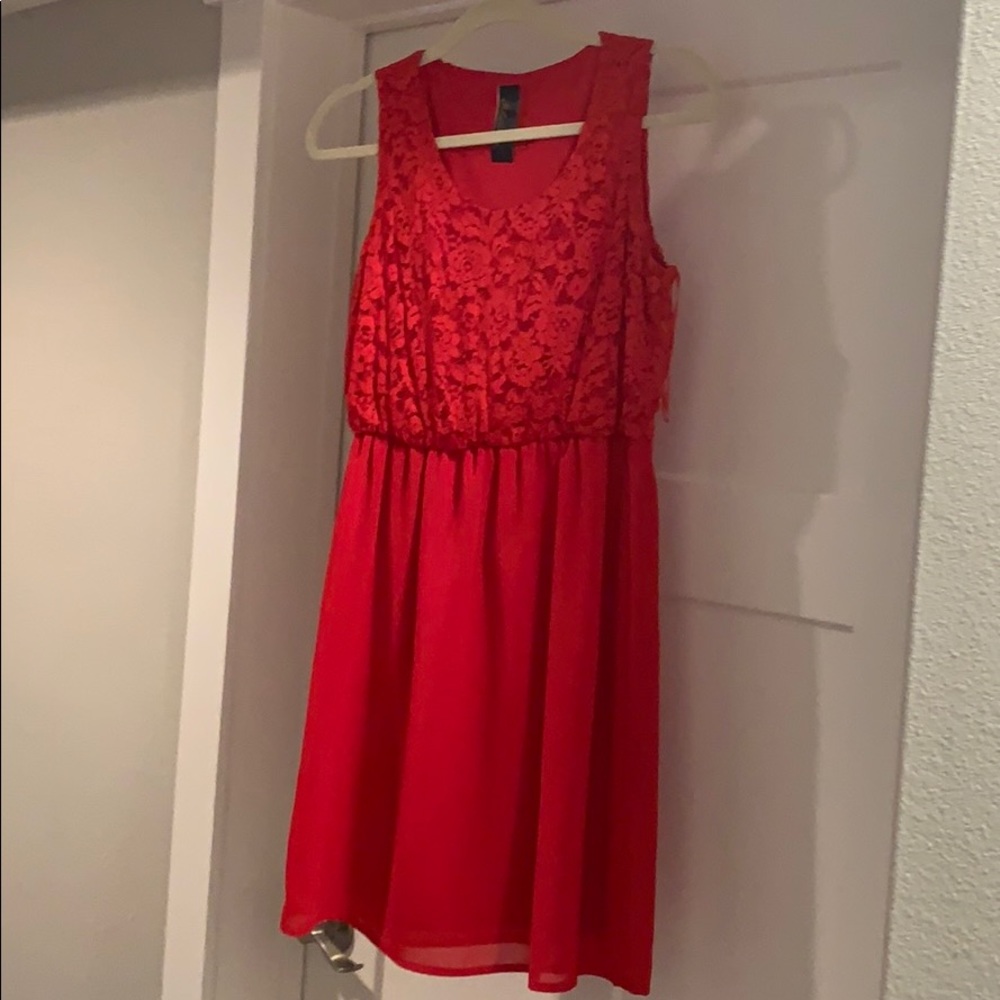 Red cocktail dress